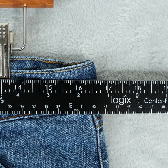 Southpole Shorts Womens Juniors 13 (33x12) Blue Stretch Denim Bermuda Y2K - Picture 4 of 9